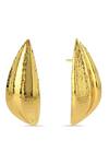 Buy_Arvino_Gold Plated Palm Earrings _at_Aza_Fashions