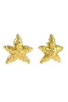 Shop_Arvino_Gold Plated Seaside Starfish Stud Earrings _at_Aza_Fashions