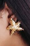 Shop_Arvino_Gold Plated Seaside Starfish Stud Earrings _Online_at_Aza_Fashions