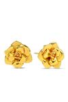 Buy_Arvino_Gold Plated Rose Bloom Studs _at_Aza_Fashions
