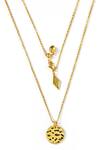Shop_Arvino_Gold Plated Memoir Engravable Pendant Necklace _at_Aza_Fashions