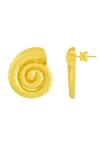Arvino_Gold Plated Coral Shell Studs Earrings _Online_at_Aza_Fashions