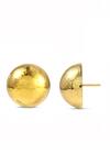 Arvino_Gold Plated Nomad Globe Studs _Online_at_Aza_Fashions