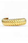 Arvino_Gold Plated Twisted Tide Cuff Bracelet _Online_at_Aza_Fashions