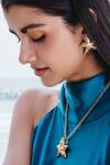 Buy_Arvino_Gold Plated Seaside Starfish Pendant Necklace _at_Aza_Fashions