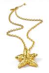 Shop_Arvino_Gold Plated Seaside Starfish Pendant Necklace _at_Aza_Fashions