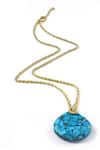 Shop_Arvino_Turquoise Medallion Pendant Necklace _at_Aza_Fashions