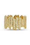 Shop_Arvino_Gold Plated Net Ring _at_Aza_Fashions