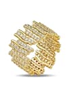 Buy_Arvino_Gold Plated Net Ring _at_Aza_Fashions