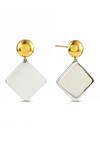 Shop_Arvino_Gold Plated Mirage Reflective Earrings _at_Aza_Fashions