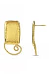 Arvino_Gold Plated Odyssey Twist Statement Earrings _Online_at_Aza_Fashions