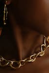 Shop_Arvino_Gold Plated Soleil Heirloom Choker Necklace _Online_at_Aza_Fashions