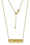 Shop_Arvino_Gold Plated Soleil Inscription Pendant Necklace _at_Aza_Fashions