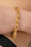 Buy_Arvino_Gold Plated Beads Riverbend Link Bracelet _at_Aza_Fashions