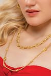 Arvino_Gold Plated Riverbend Link Necklace _Online