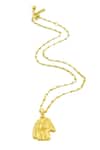 Arvino_Gold Plated Sacred Devotion Pendant Necklace _Online_at_Aza_Fashions