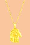 Shop_Arvino_Gold Plated Sacred Devotion Pendant Necklace _Online_at_Aza_Fashions