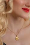Buy_Arvino_Gold Plated Sacred Devotion Pendant Necklace _at_Aza_Fashions