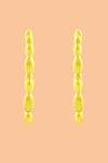 Arvino_Gold Plated Sunlit Ripple Huggies Large _Online_at_Aza_Fashions