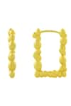 Shop_Arvino_Gold Plated Beads Sunlit Ripple Huggies _at_Aza_Fashions