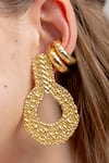 Shop_Arvino_Gold Plated Ethereal Sound Earrings _Online_at_Aza_Fashions