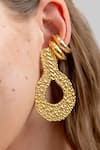 Buy_Arvino_Gold Plated Ethereal Sound Earrings _at_Aza_Fashions