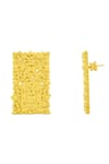 Arvino_Gold Plated Tranquil Stream Statement Earrings _Online_at_Aza_Fashions