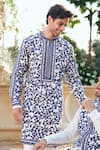 Seema Gujral_Ivory Silk Embroidery Kurta Set _Online_at_Aza_Fashions