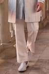 Buy_Seema Gujral_Blue Silk, Crepe Embroidery Designer Powder Sherwani Set _Online_at_Aza_Fashions