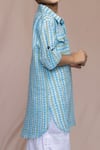 Buy_Arihant Rai Sinha_Blue Cotton Embroidery Striped Kurta Set _Online