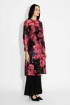 Shop_SHASHA GABA_Multi Color Polyester Round Neck Floral Straight Kurta _Online_at_Aza_Fashions