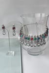 Buy_Studio6 Jewels_Multi Color Stones Black Rhodium Jewellery Set _at_Aza_Fashions