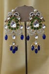 Studio6 Jewels_Multi Color Stones, Beads Bougainvillea Kundan Necklace Set _Online_at_Aza_Fashions