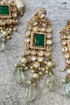 Studio6 Jewels_Green Stones Kundan Choker And Earrings Set _Online_at_Aza_Fashions