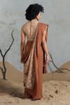 Shop_Coeur_Beige Cotton High Neck Brown Fusion Style Kurta Set _at_Aza_Fashions