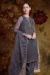 Shop_BHAIRAVI JAIKISHAN_Gray Grey Embroidered Kurta Set 