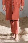 Shop_Coeur_Orange Cotton Organic Pant Set _Online_at_Aza_Fashions