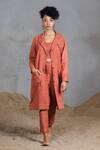 Buy_Coeur_Orange Cotton Organic Pant Set _at_Aza_Fashions