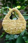 Buy_Clutch'D_Gold Beads, Pearls Beaded Floral Handbag _at_Aza_Fashions