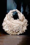 Shop_Clutch'D_Ivory Beads, Pearls And Rose Gold Designer Handbag _at_Aza_Fashions