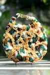 Clutch'D_Multi Color Beads Multicoloured Handbag _at_Aza_Fashions
