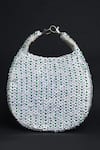 Shop_Clutch'D_Ivory Sequins, Beads Handbag _Online_at_Aza_Fashions