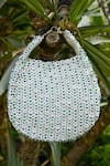 Clutch'D_Ivory Sequins, Beads Handbag _Online