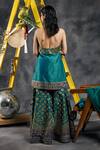 Vandana Sethi_Green Silk Gota Patti Halter Neck Rama Kurta Set _Online_at_Aza_Fashions