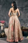 Vandana Sethi_Pink Silk , Embroidery, Sequins, Gota Patti Halter Lehenga Set _Online_at_Aza_Fashions