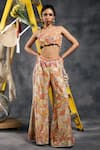 Buy_Vandana Sethi_Multi Color Organza Beads Sweetheart Neck Multi-color Embroidered Sharara Set _Online_at_Aza_Fashions