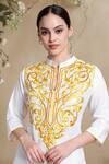 Buy_BHAIRAVI JAIKISHAN_White Embroidered Kurta Set _Online