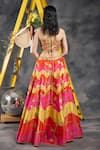 Vandana Sethi_Multi Color Silk Gota Patti, Tassels Multi-color Embroidered Lehenga Set _at_Aza_Fashions