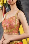 Buy_Vandana Sethi_Multi Color Silk Gota Patti, Tassels Multi-color Embroidered Lehenga Set _Online