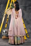 Vandana Sethi_Multi Color Chanderi Silk, Chiffon Tassels, Sequins, Multi-color Lehenga Set _Online_at_Aza_Fashions